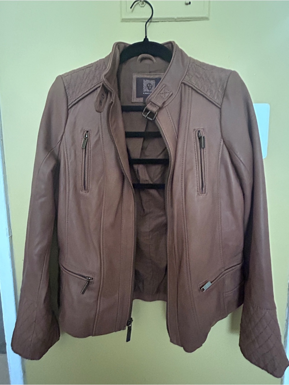 Women’s Brown Quilted 100% Leather Jacket - Classic Style